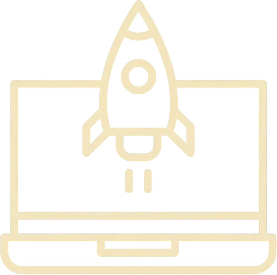 Rocket launching from a laptop