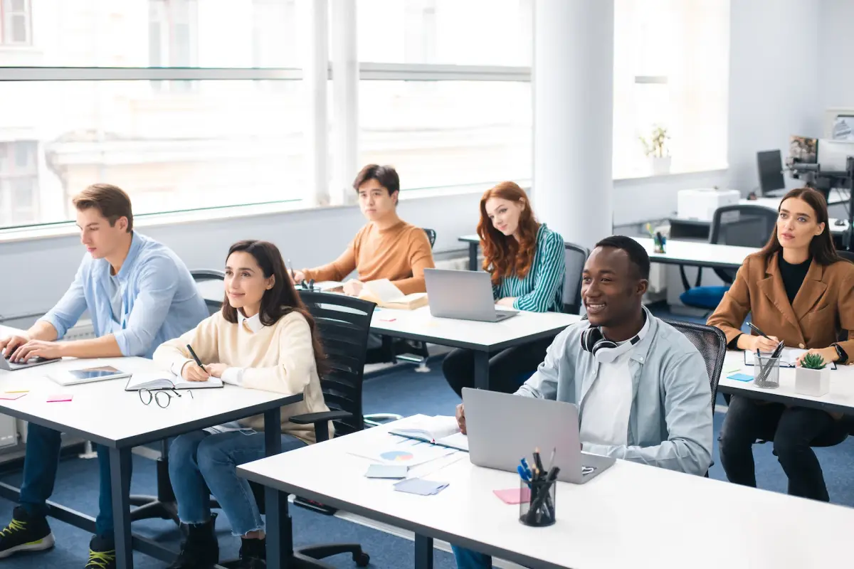 Students going through in person PECB ISO 27001 training